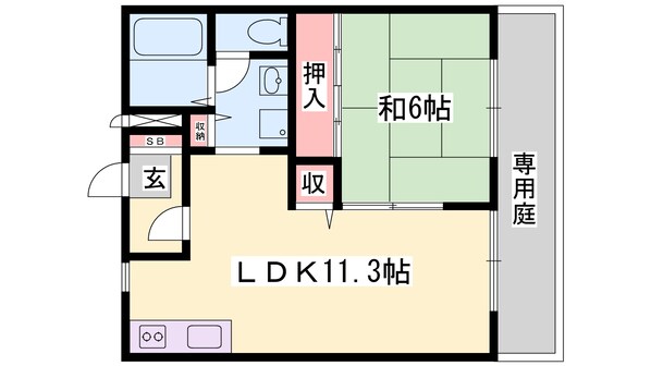 白浜の宮駅 徒歩9分 1階の物件間取画像